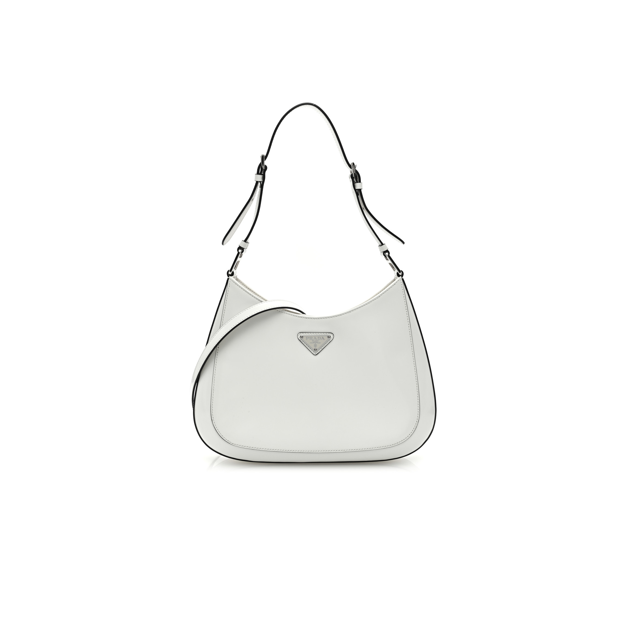 PRADA CLEO BRUSHED LEATHER SHOULDER BAG 1BC499 (30*18.5*4cm)